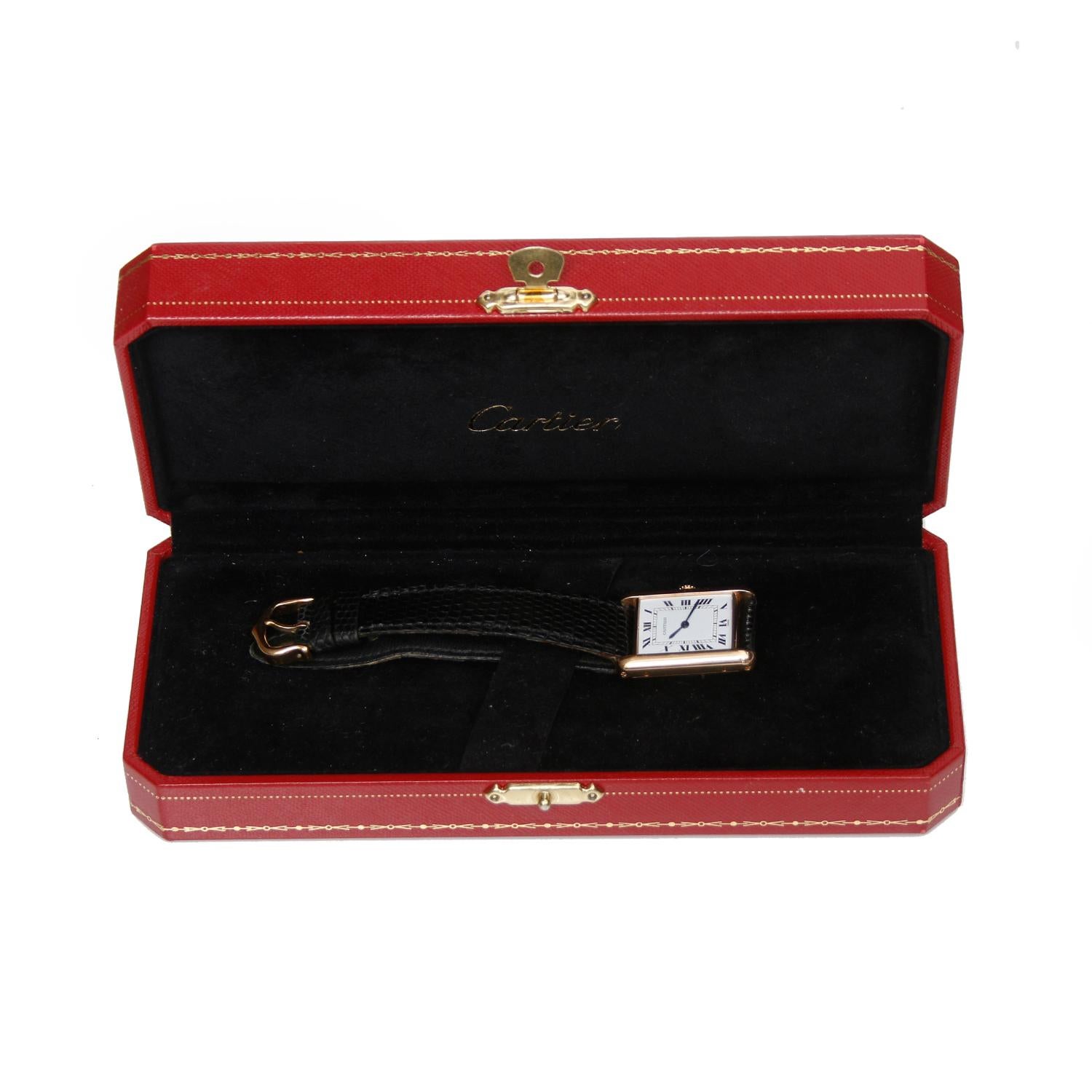 Cartier Tank 18k Gelbgold Damenuhr 1