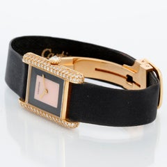 Cartier Tank 18K Yellow Gold Pave Diamond Watch