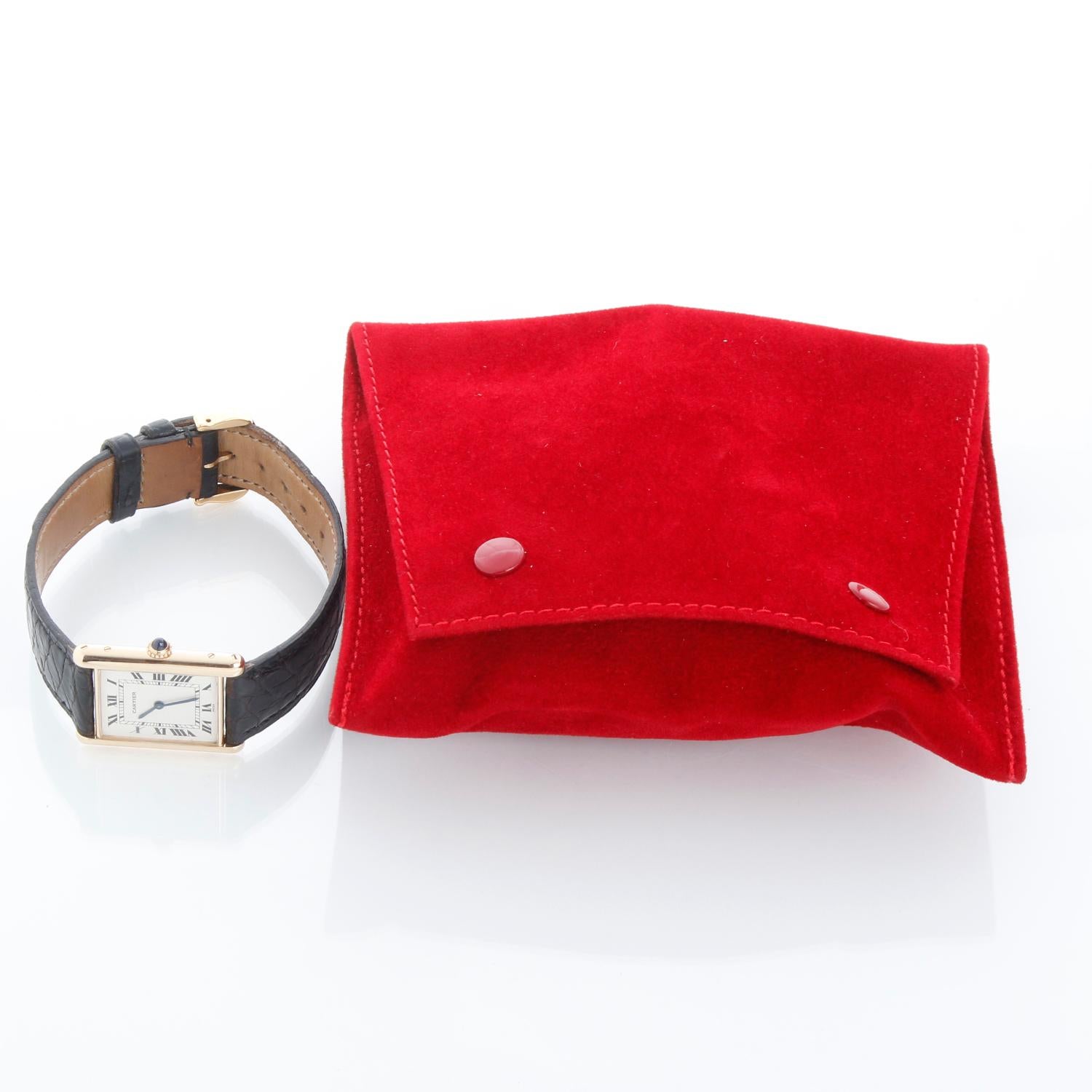 Orologio da donna Cartier Tank 18K Yellow in vendita 2