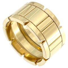 Retro Cartier "TANK" 18karat Yellow Gold Band Ring Large Model