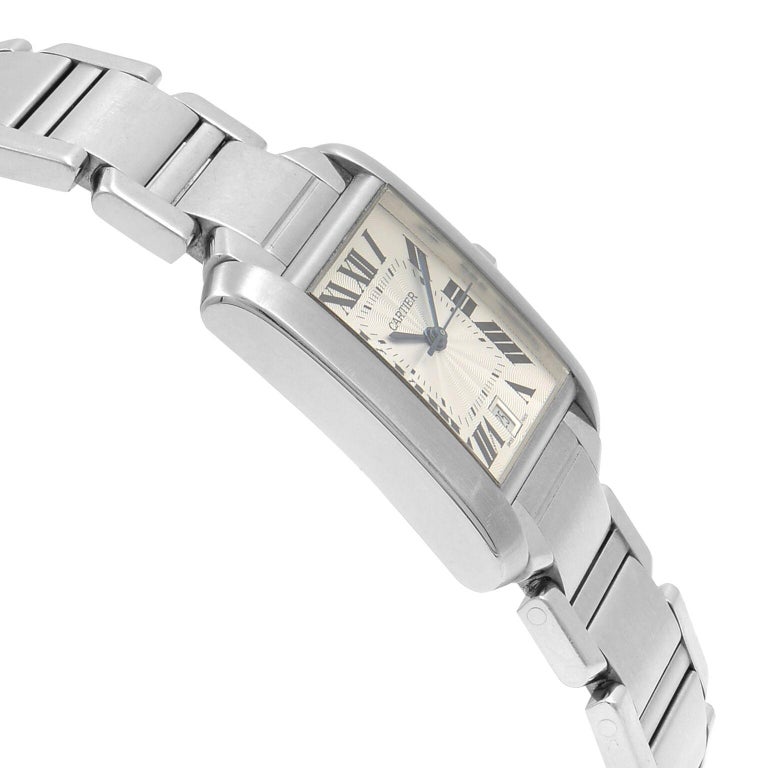 Cartier Tank 2302 Francaise Steel Silver Dial Automatic Men's Watch ...