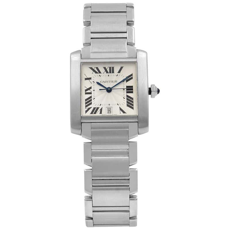 Cartier Tank 2302 Francaise Steel Silver Dial Automatic Men's Watch ...
