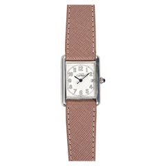Reloj Cartier Tank 2414 con esfera monograma en plata, 1990-2000