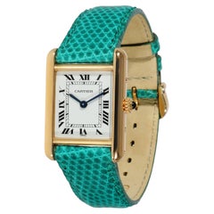 Vintage Cartier Tank 66001 Women's Watch in 18kt Yellow Gold