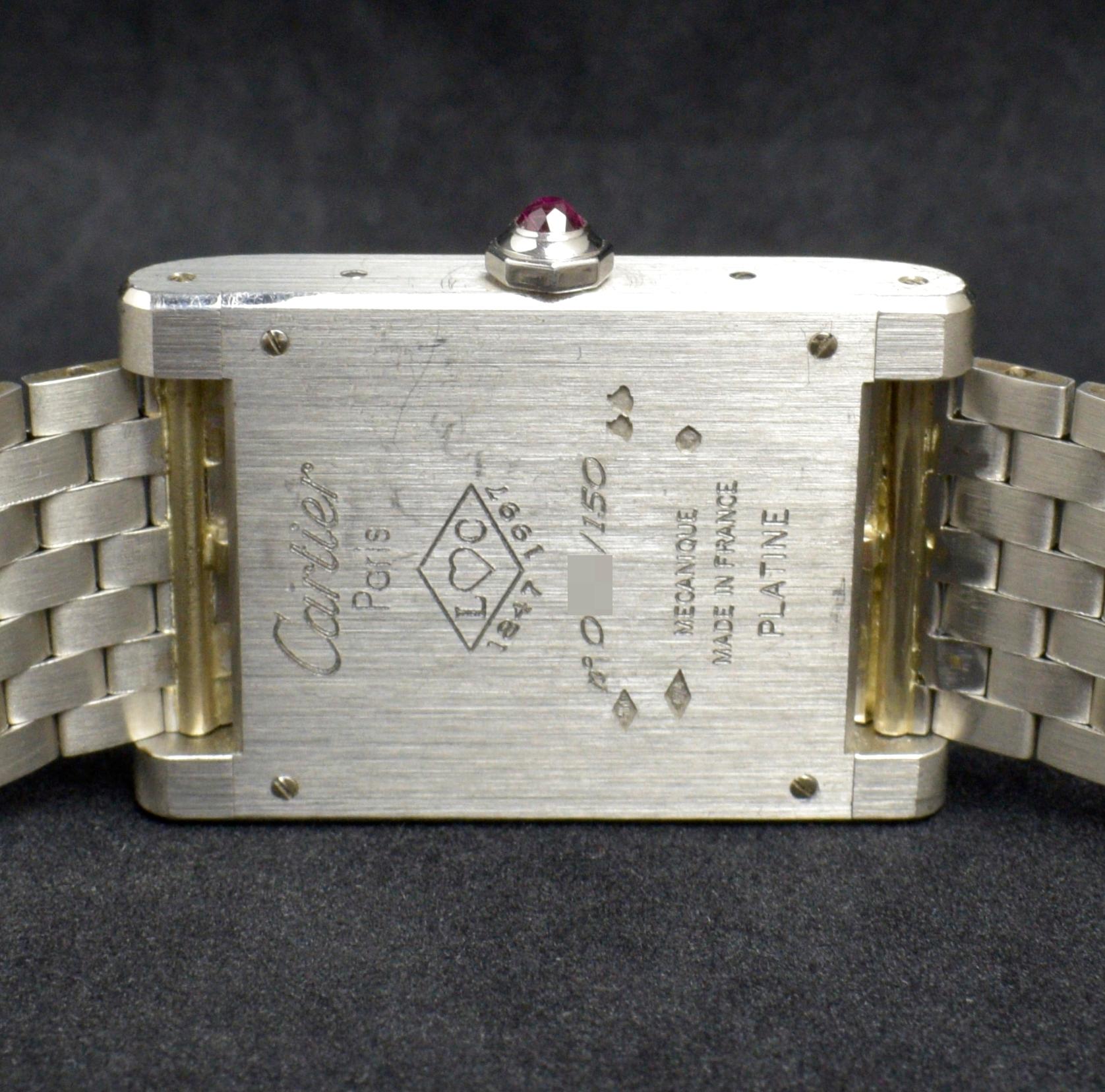 Cartier Tank à Guichets 150th Anniversary CPCP Platinum Jump Hour Limited, 1997 1