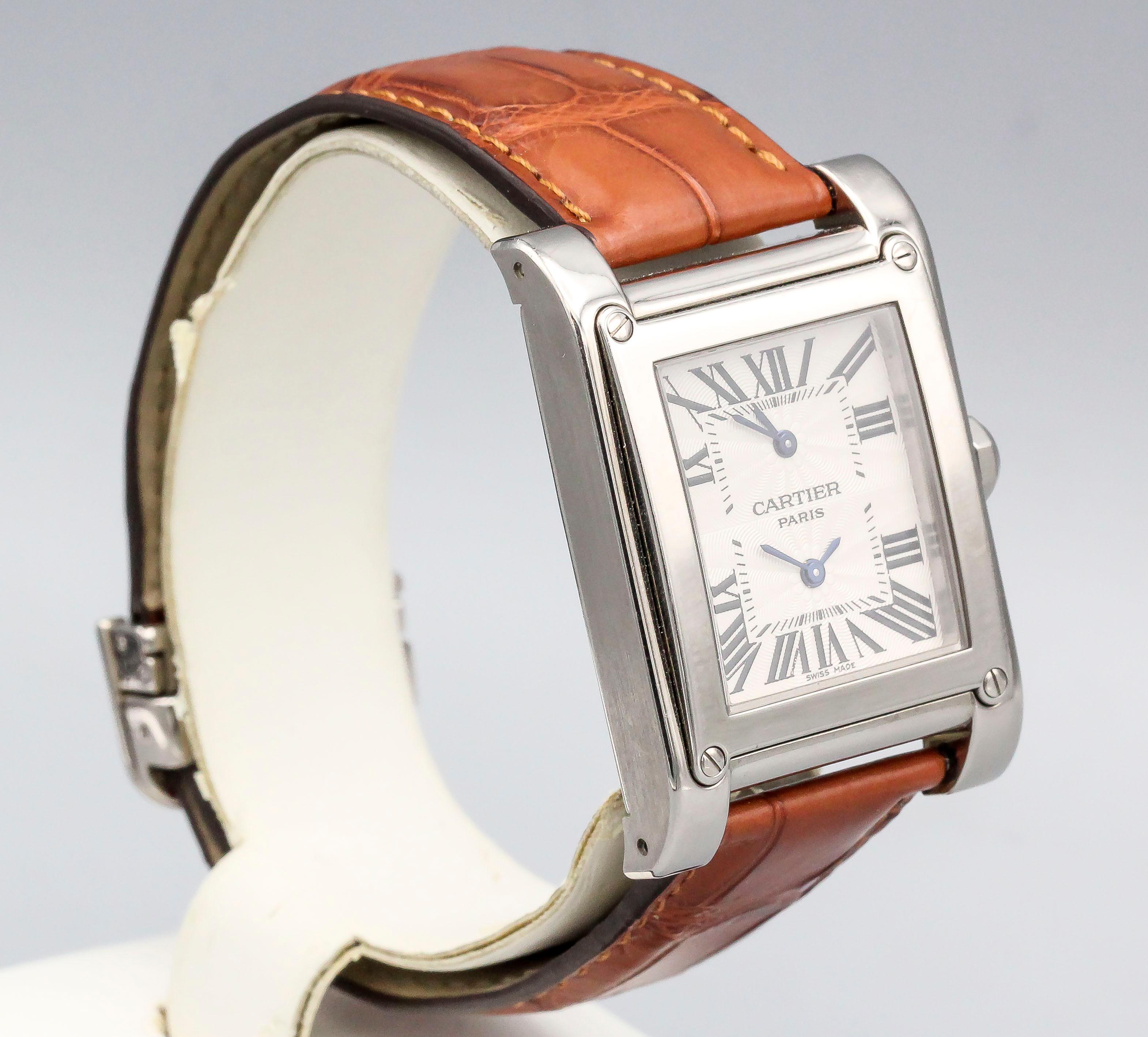 Rare and unusual 18K white gold wristwatch from the 