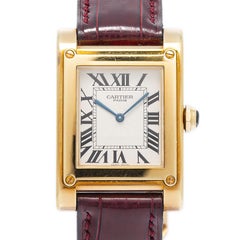 Cartier Tank A Vis Paris 2484D Unpolished 18k Manual Winding Watch 27x39mm