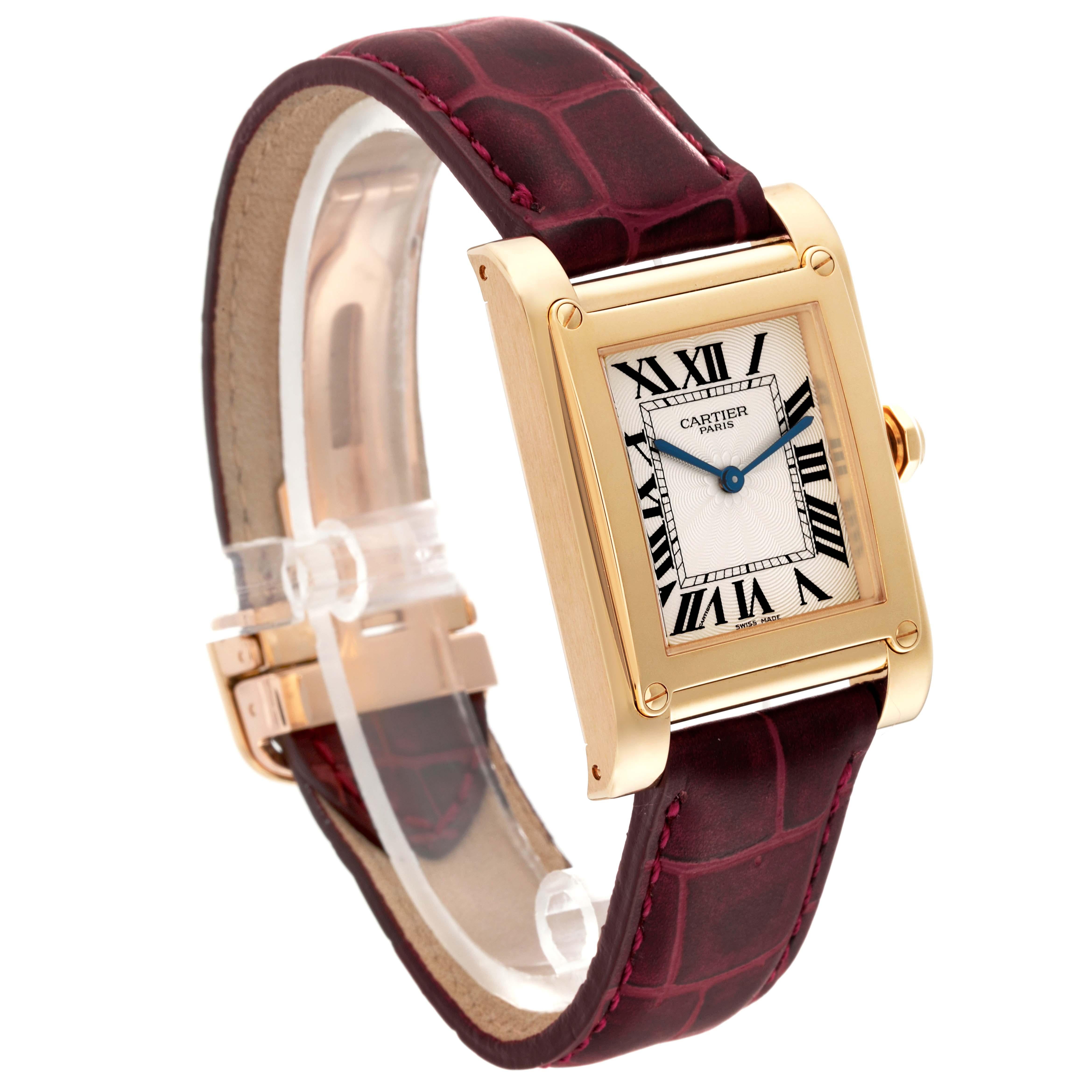 Cartier Tank a Vis Privee CPCP Collection Yellow Gold Mens Watch W1529451 For Sale 4