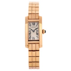 Cartier: Roségold-Uhr Tank Allongee Laniere, Quarz 14