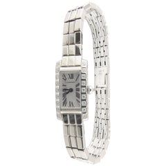 Boîte de la montre Cartier Tank Allongee Lanieres 2544 en or blanc 18 carats et diamants pour femmes