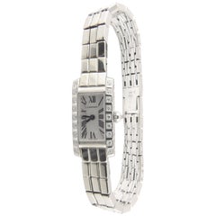Cartier Tank Allongee Lanieres 2544 18 Karat White Gold Diamond Ladies Watch Box