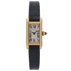 Retro Cartier Tank Americaine 1380, White Dial, Certified and Warranty
