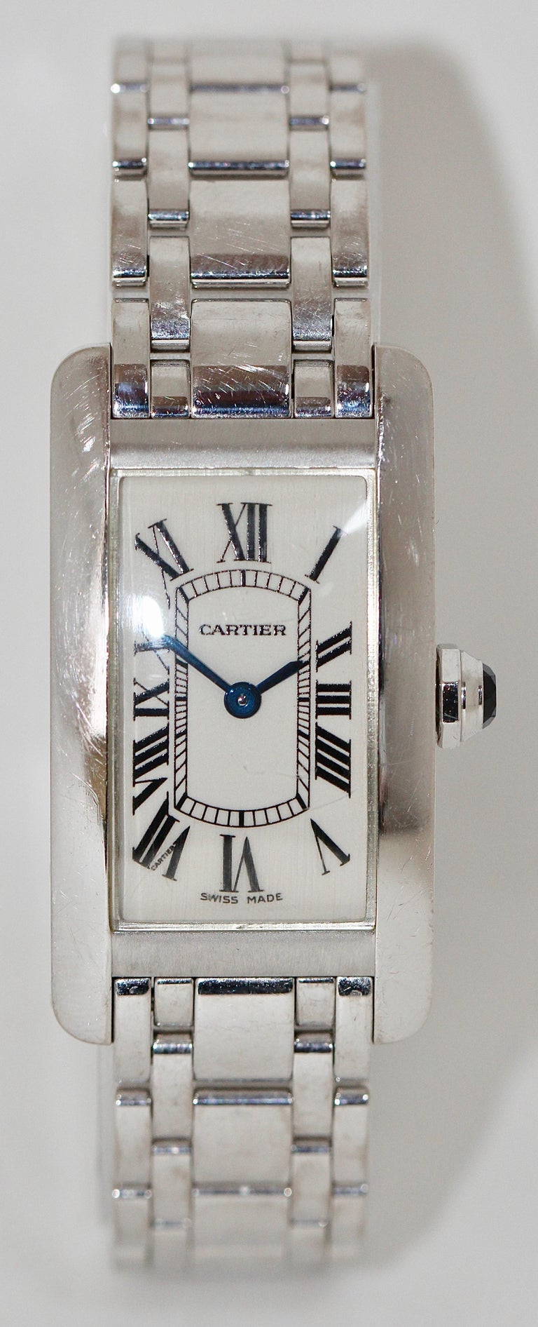 Cartier Tank Américaine 1713 Lady 18 Karat White Gold, Quarz at 1stDibs ...