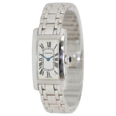 Cartier Tank Américaine 1713 Lady 18 Karat White Gold, Quarz