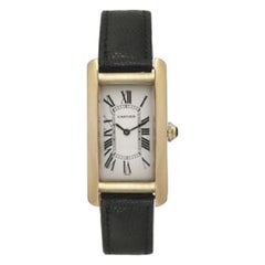 Cartier Tank Americaine 1720 Unisex Quartz Midsize Watch 18k Yellow Gold