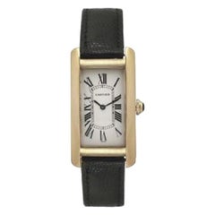 Cartier Tank Americaine 1720 Unisex Quartz Midsize Watch 18k Yellow Gold