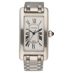 Cartier Tank Americaine 1726 18K White Gold Automatic Watch