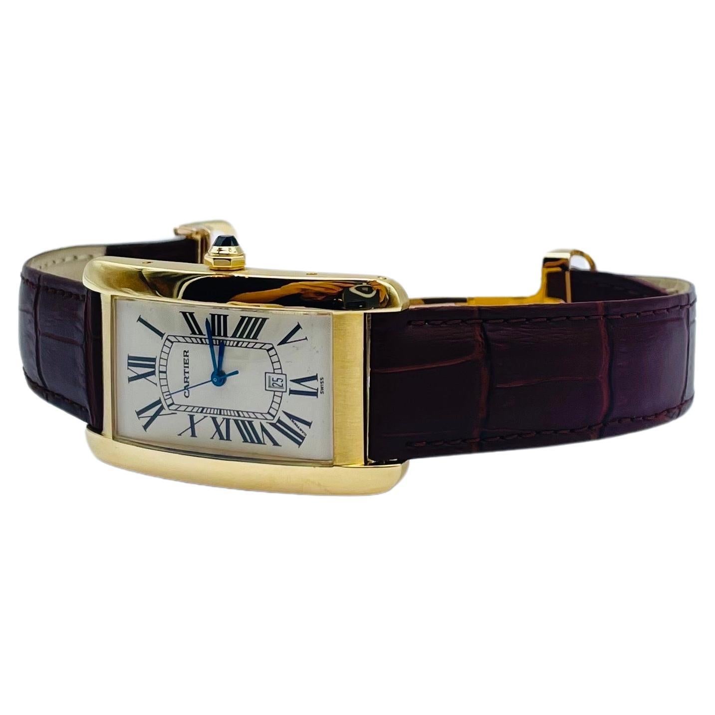 Cartier Tank Américaine 1740 18k yellow gold  In Good Condition In Berlin, BE