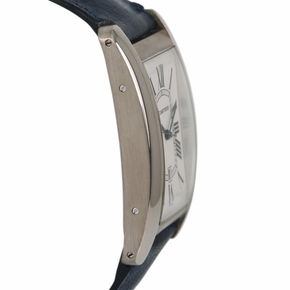 Cartier Tank Americaine 1741 Men’s Automatic Watch White Dial 18 Karat Gold (Zeitgenössisch) im Angebot
