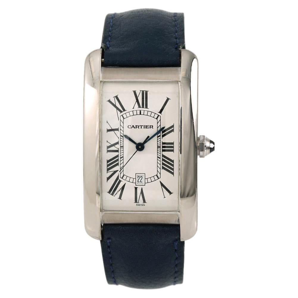 Cartier Tank Americaine 1741, White Dial, Certified and Warranty For Sale