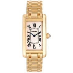 Cartier Tank Americaine 18 Carat Yellow Gold Ladies Watch