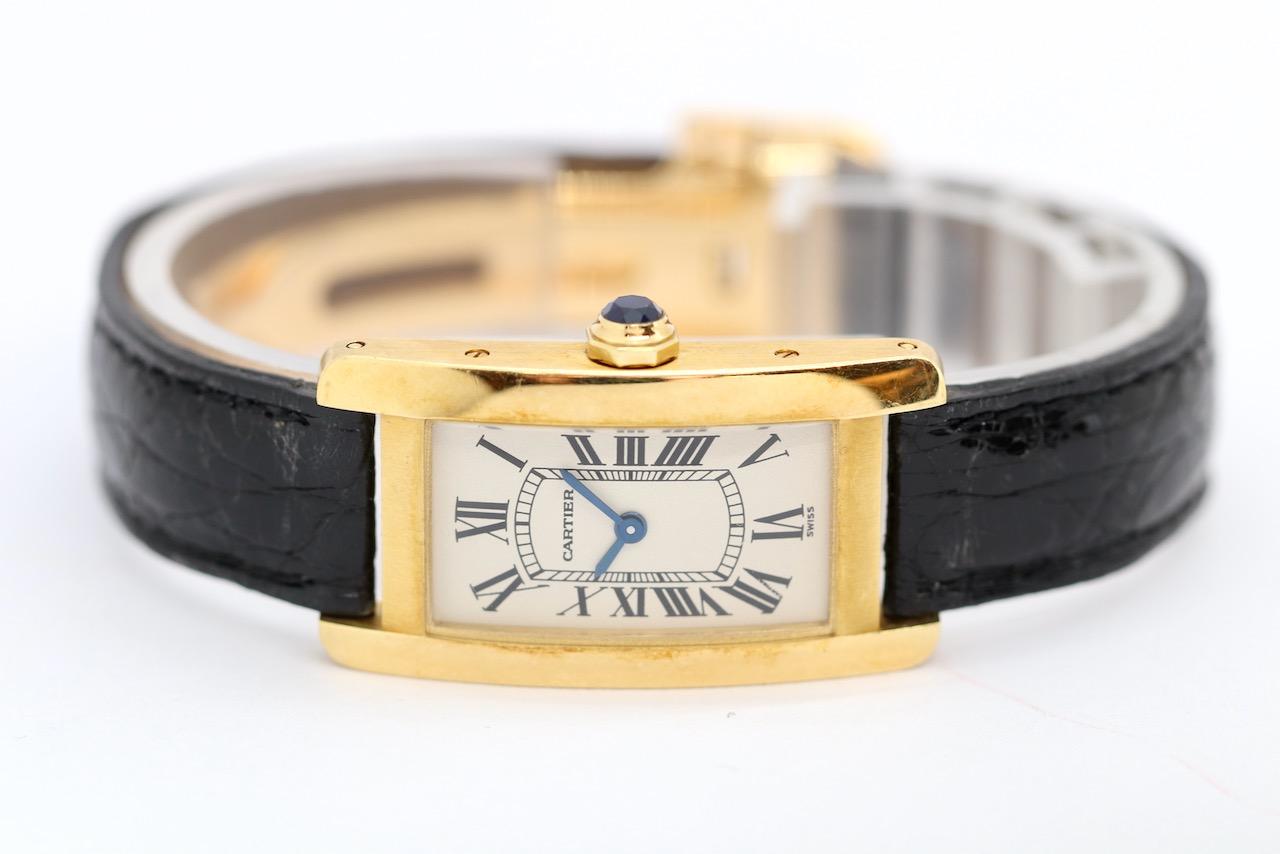 Cartier Tank Américaine Montre-bracelet pour dames en or 18 carats Ref. 1710 Bon état - En vente à Berlin, DE