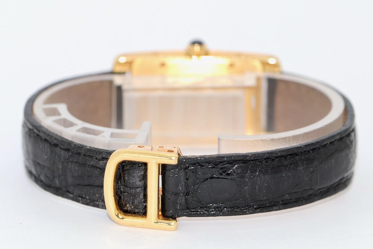Cartier Tank Américaine 18 Karat Gold Ladies Wristwatch Ref. 1710 For Sale 1