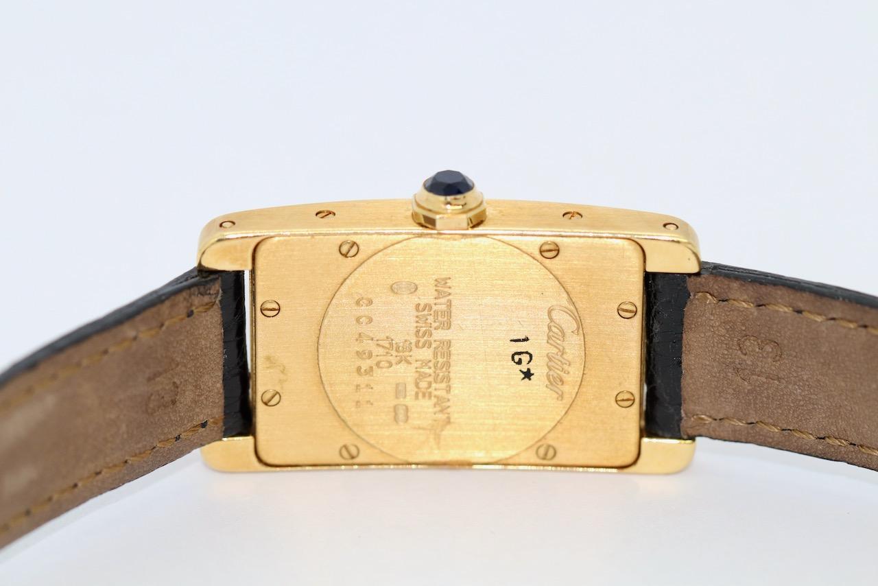 Cartier Tank Américaine Montre-bracelet pour dames en or 18 carats Ref. 1710 en vente 4