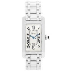 Cartier Tank Americaine 18 Karat Gold Men's or Ladies Midsize Watch W26036L1