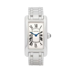 Cartier Tank Americaine 18 Karat White Gold 1713