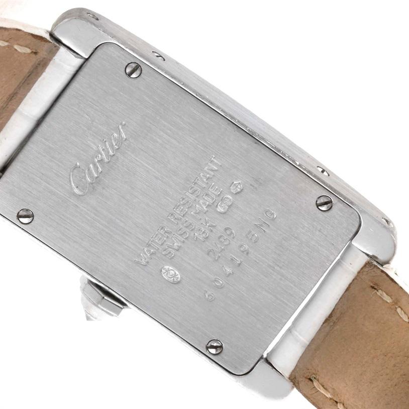 Cartier Tank Americaine 18 Karat White Gold Diamond Watch WB701851 6