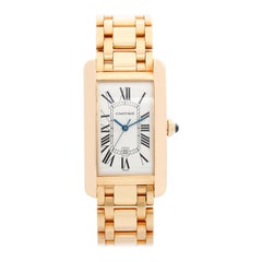 Cartier Tank Americaine Große Herrenuhr aus 18 Karat Gelbgold