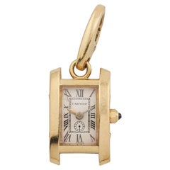 Cartier Tank Americaine 18k Gold Watch Charm