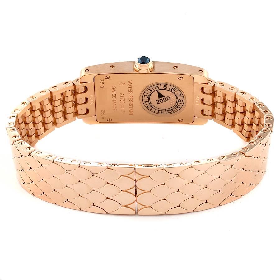 Women's Cartier Tank Americaine 18k Rose Gold Ladies Watch W2620031 Box Papers For Sale