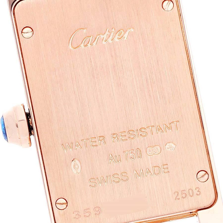 Cartier Tank Americaine 18K Rose Gold Silver Dial Ladies Watch W2607456 2