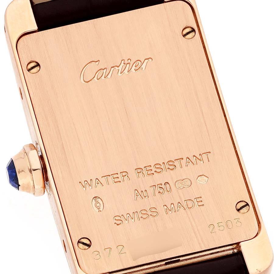 Cartier Tank Americaine 18K Rose Gold Silver Dial Ladies Watch W2607456 For Sale 1