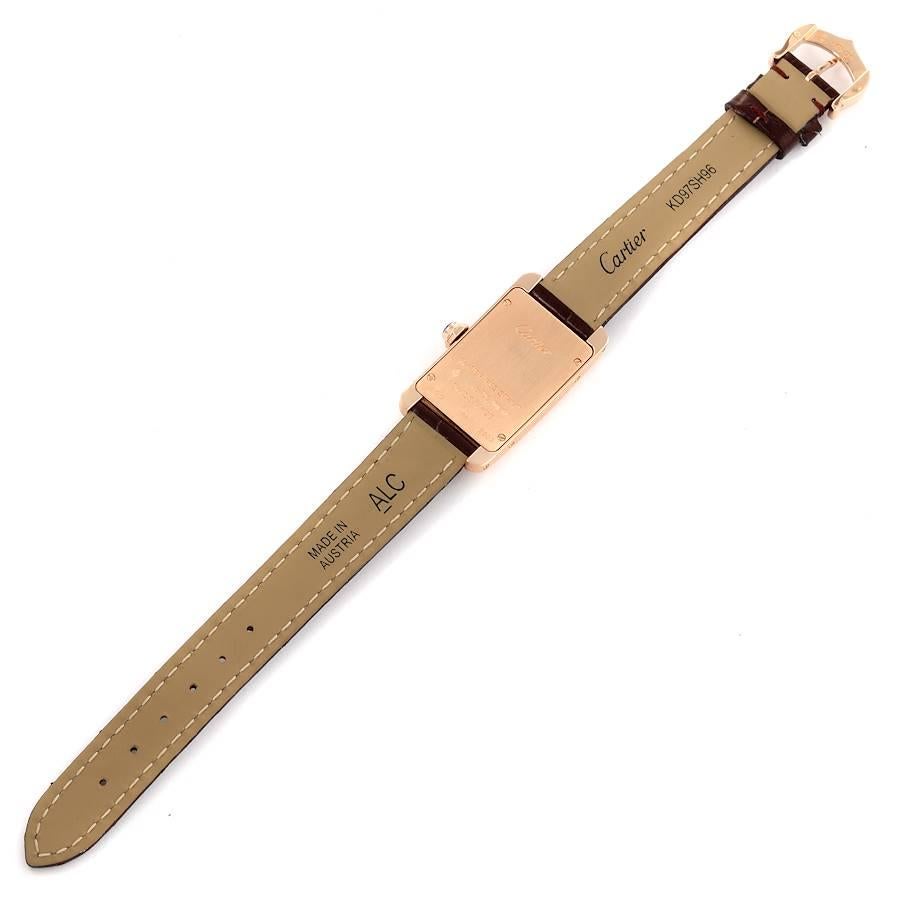 Cartier Tank Americaine 18K Rose Gold Silver Dial Ladies Watch W2607456 5