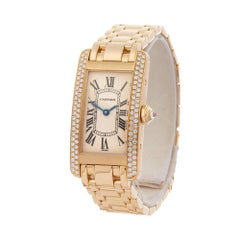 Cartier Tank Americaine 18 Karat Rose Gold Womens 1710 or WB7043JQ
