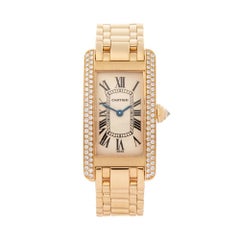 Cartier Tank Americaine 18 Karat Rose Gold Womens 1710 or WB7043JQ