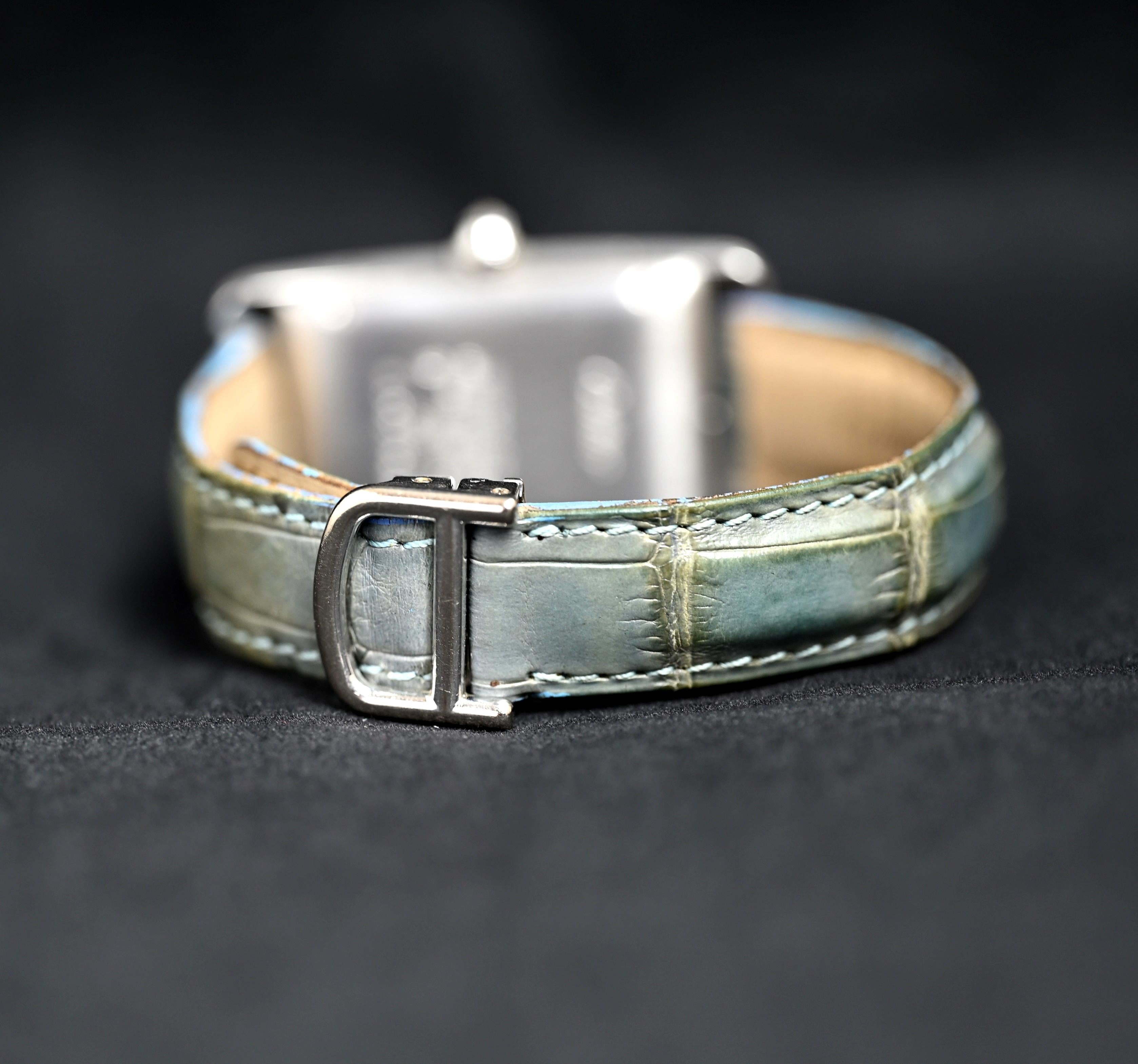Cartier Tank Americaine 18 carats avec lunette automatique 2490, ann�ées 2000 4