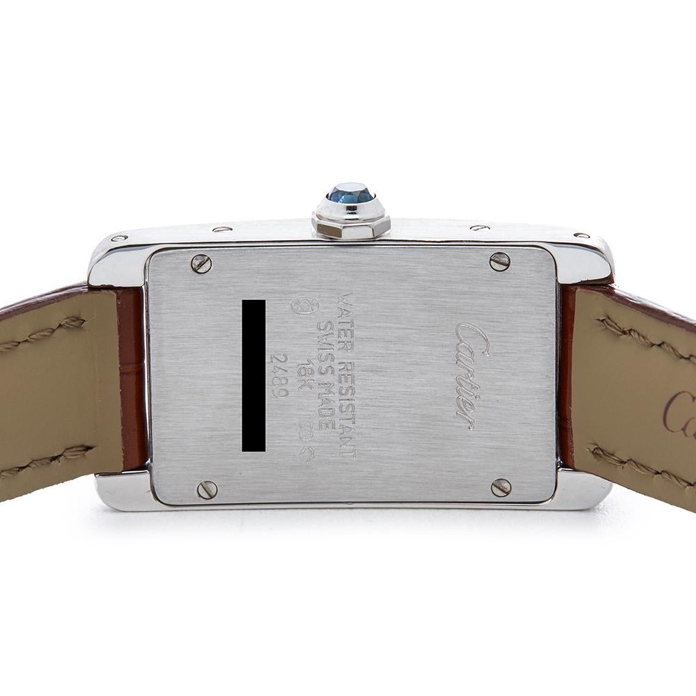 Cartier Tank Americaine 18k White Gold 2486 Wristwatch 1