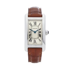 Cartier Tank Americaine 18k White Gold 2486 Wristwatch