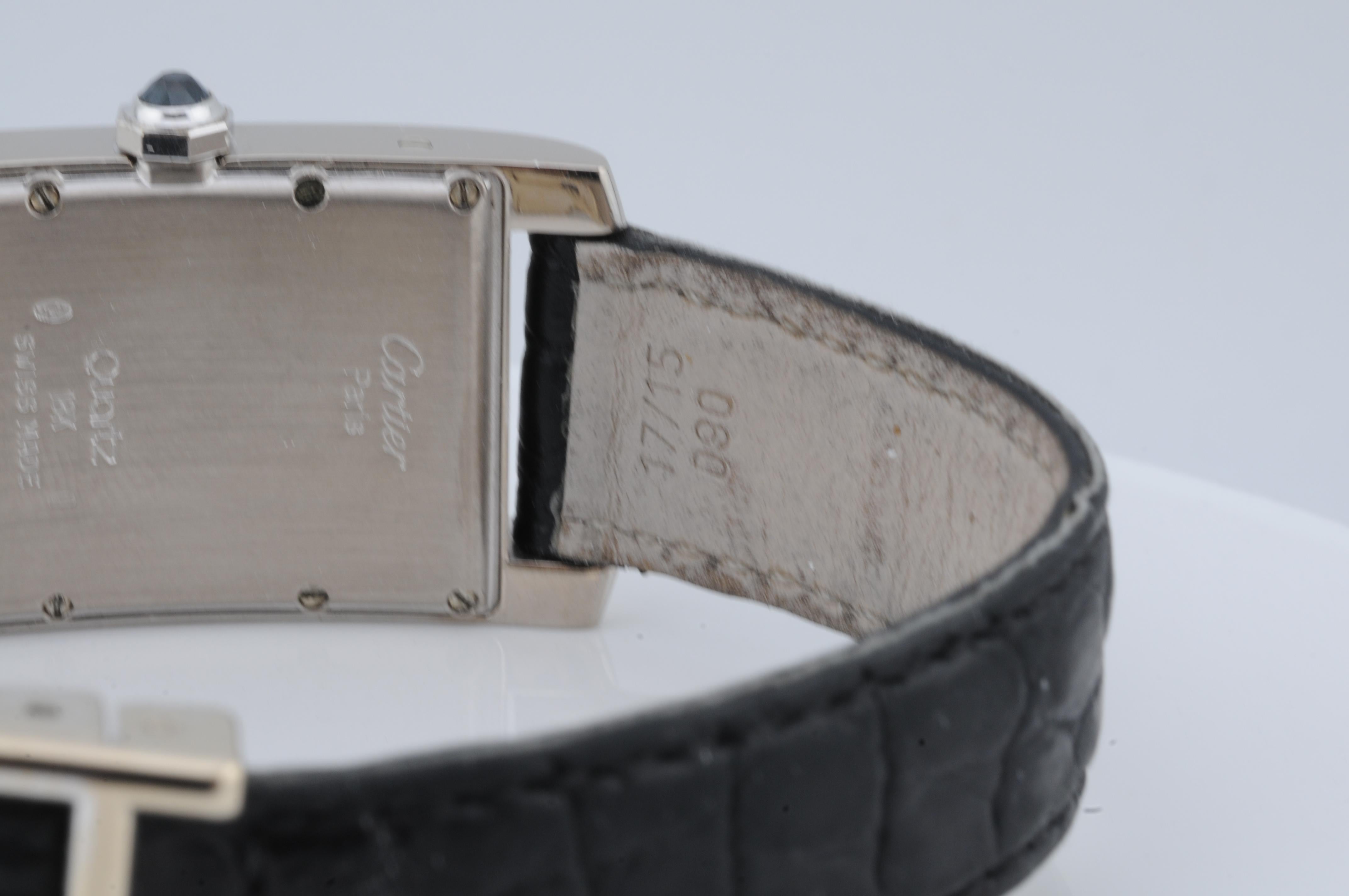 Cartier Tank Américaine 18k White Gold Full Set – 1994 Quartz – Ref. 3012905 For Sale 5