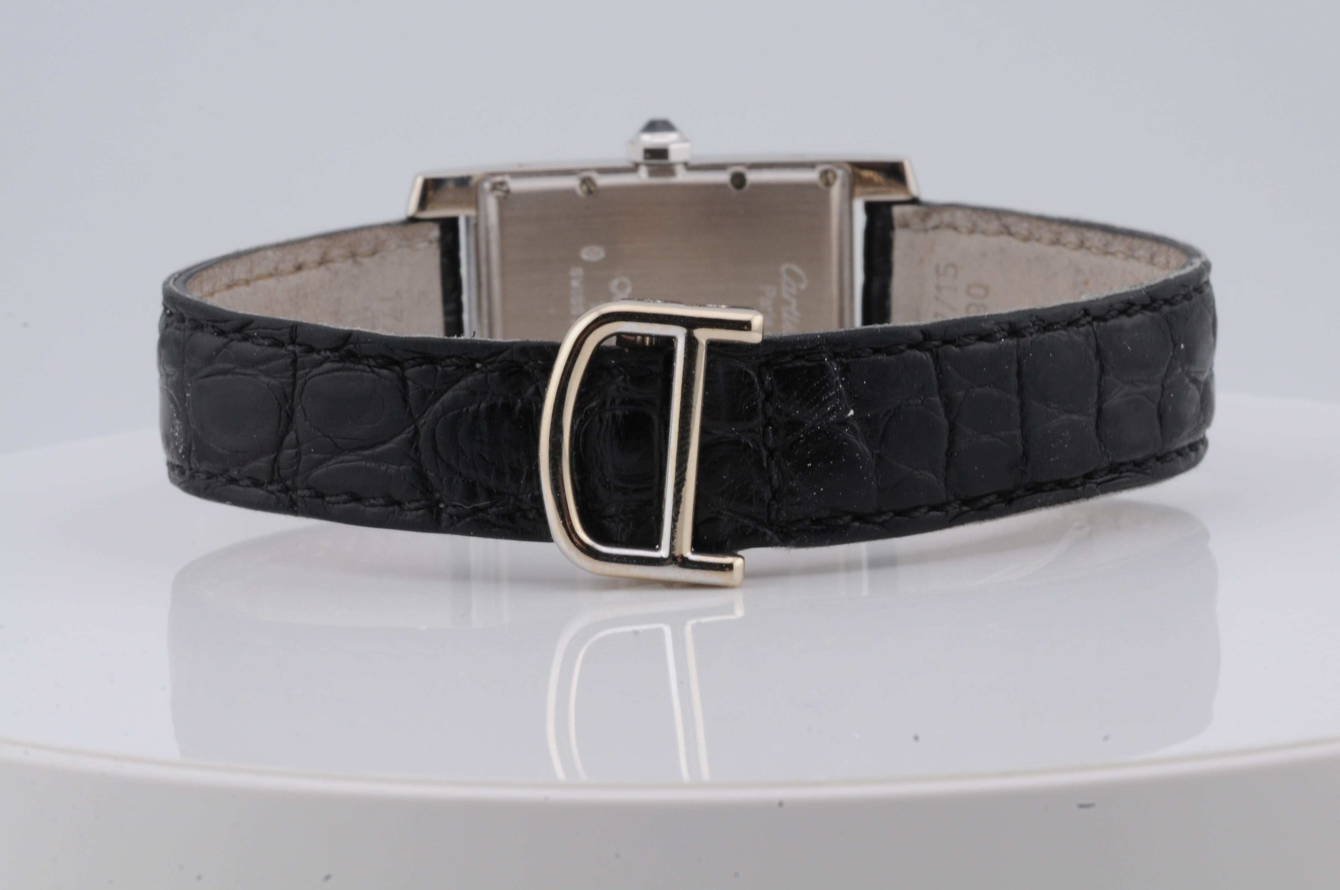 Cartier Tank Américaine 18k White Gold Full Set – 1994 Quartz – Ref. 3012905 For Sale 3