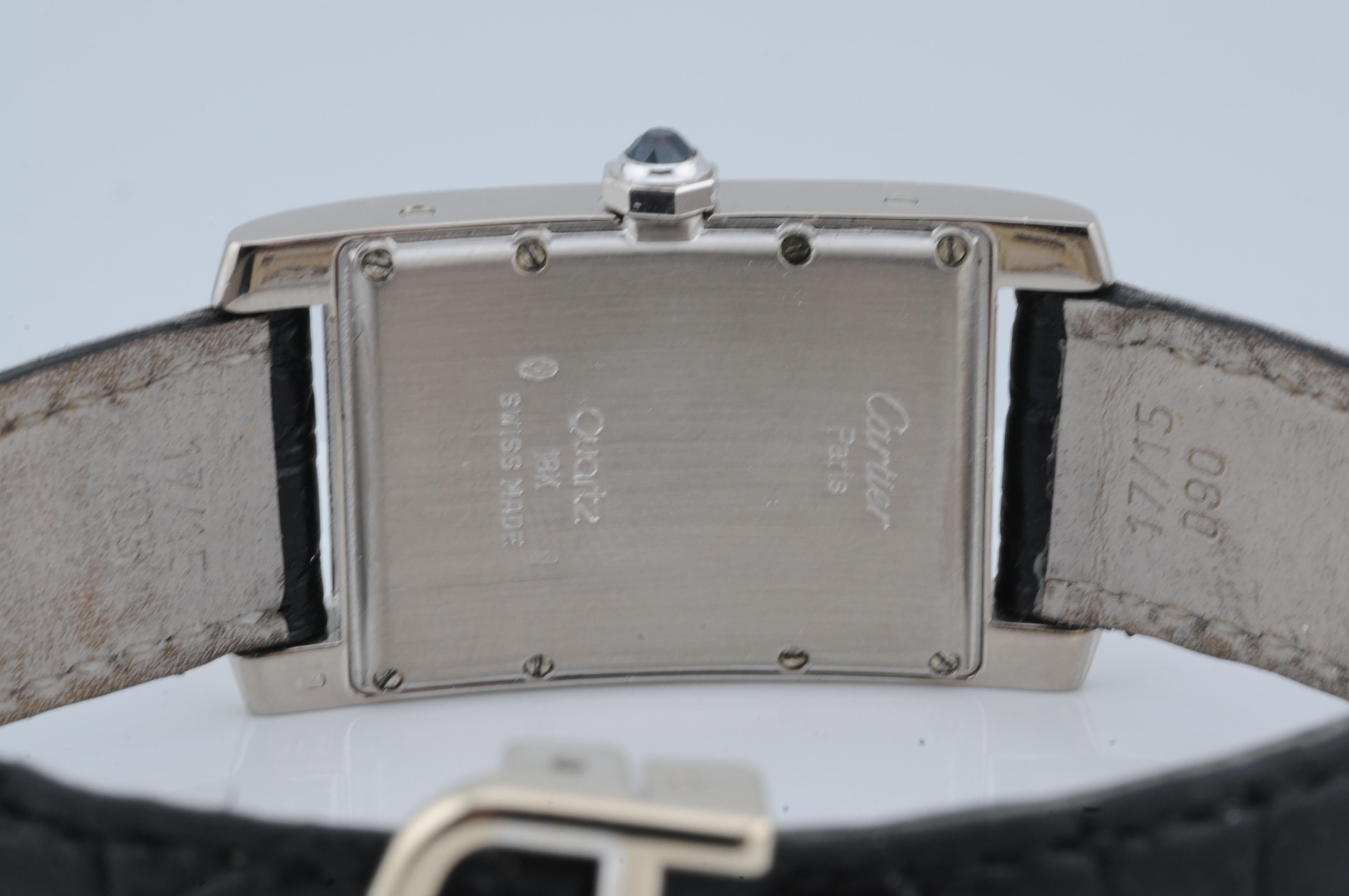 Cartier Tank Américaine 18k White Gold Full Set – 1994 Quartz – Ref. 3012905 For Sale 4