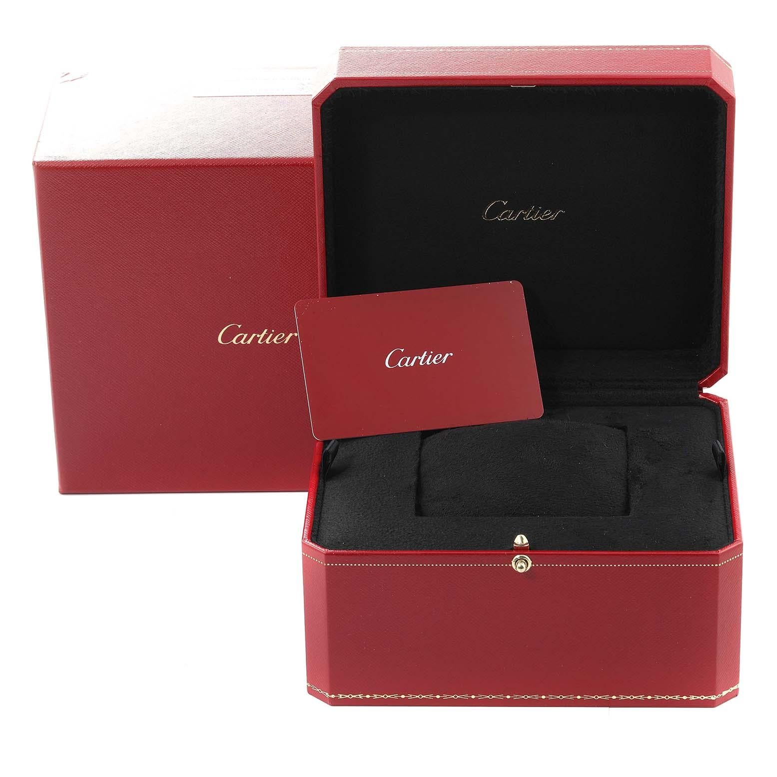 Cartier: 18 Karat Weißgold große Herrenuhr Tank Americaine W2603256 Box Card 8