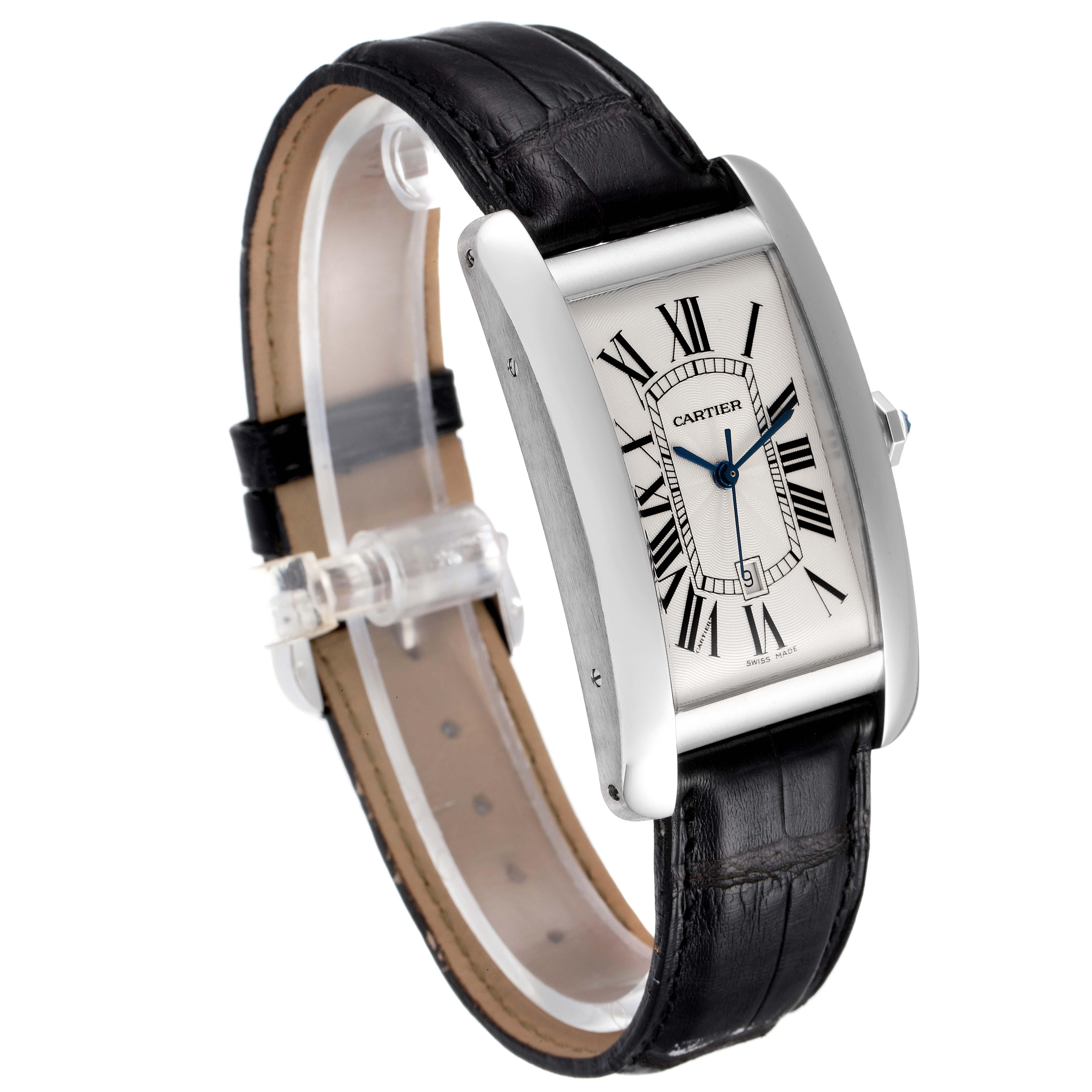 Men's Cartier Tank Americaine 18K White Gold Large Mens Watch W2603256