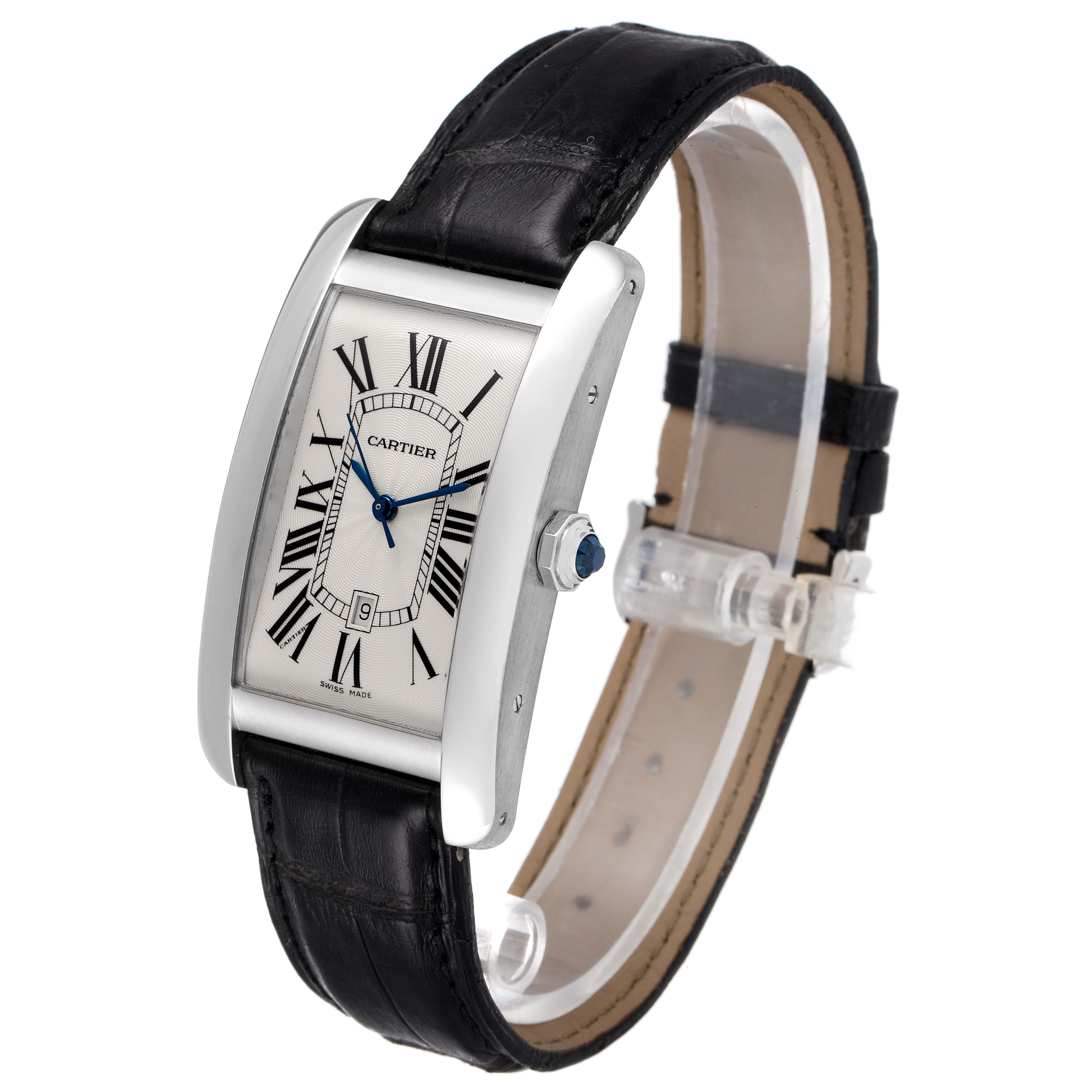 Cartier Tank Americaine 18K White Gold Large Mens Watch W2603256 1