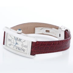 Cartier Tank Americaine 18k White Gold Men's or Ladies Midsize Watch W2603656 2