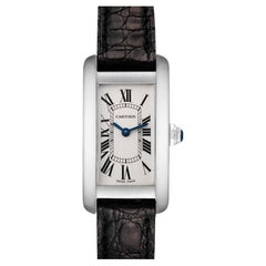 Cartier Tank Americaine 18K White Gold Silver Dial Ladies Watch W2601956